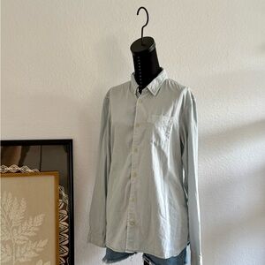 All Saints Dilla Pale Blue Men's Button-Down Shirt